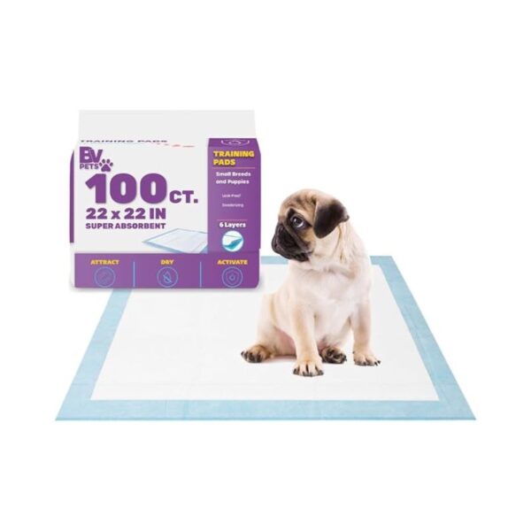 BV Puppy Pads Leak-Proof 100 Count 22″x 22″